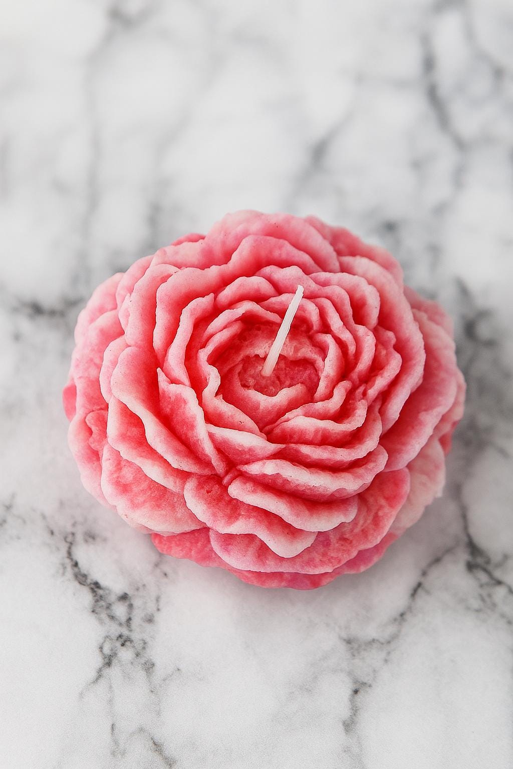 Handmade Peony Candle – Romantic Flower Soy Candle – Decorative Candle Gift – Realistic Blossom Candle – 100% Natural Soy Wax (1.3 oz)