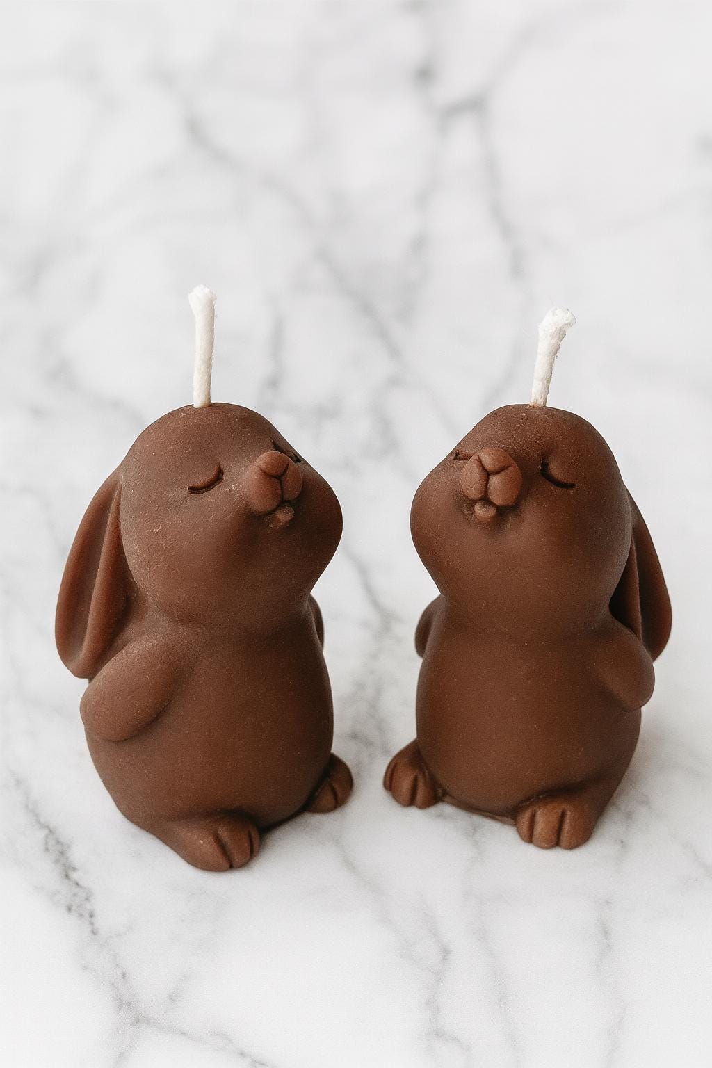 Coffee Bunny | Soy Wax Handmade Candle | Chocolate Brown Bunny Candle with Coffee Aroma | Cozy Home Gift