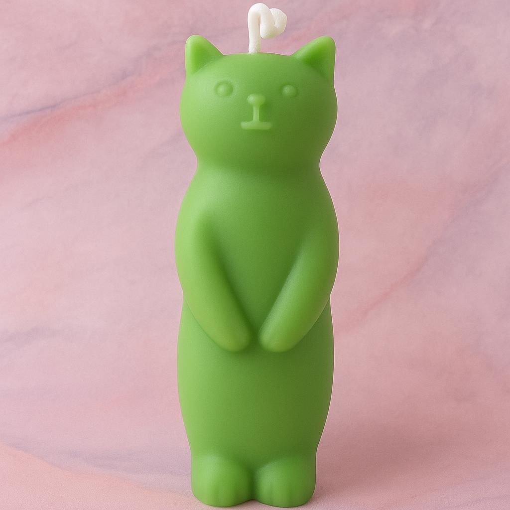 Cat Shaped Candle • Minimalist Cat Candle • Aesthetic Home Decor • Cute Cat Lover Gift • Soy Wax Decorative Candle