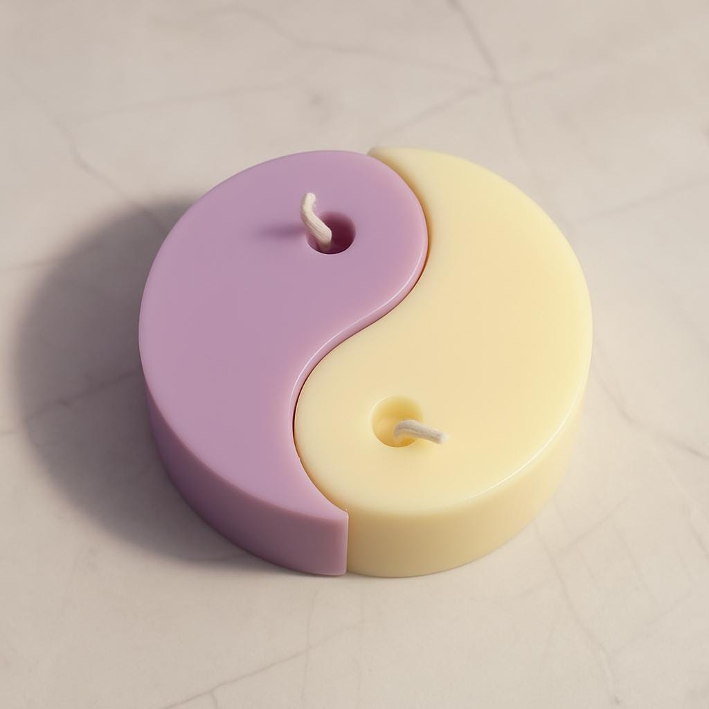 Yin Yang Soy Candle Set | Handmade Sculptural Candle | Relaxing Home Decor | Meditation Gift | Aesthetic Room Styling