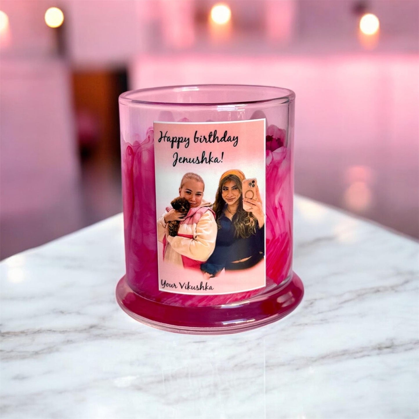 Personalized Photo Candle • Custom Birthday Gift • Soy Wax Candle with Picture • Unique Gift for Best Friend • Handmade Custom Candle