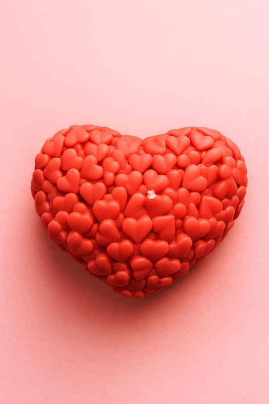 Scented heart-shaped soy candle, love, gift, 100% Eco Soy Wax - 2,2 oz (85g)