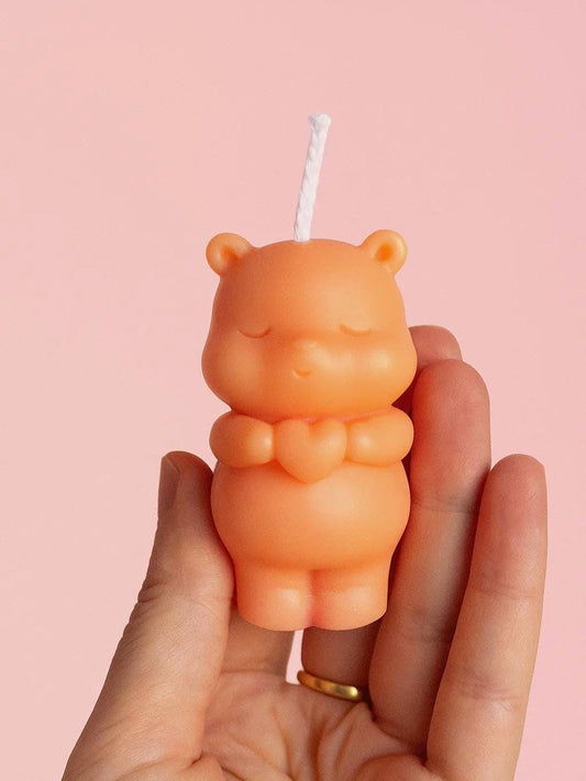 Mini Bear Candle • Handmade Soy Wax • Baby Shower Favor • Cute Pastel Decor (0.88 oz / 25 g)