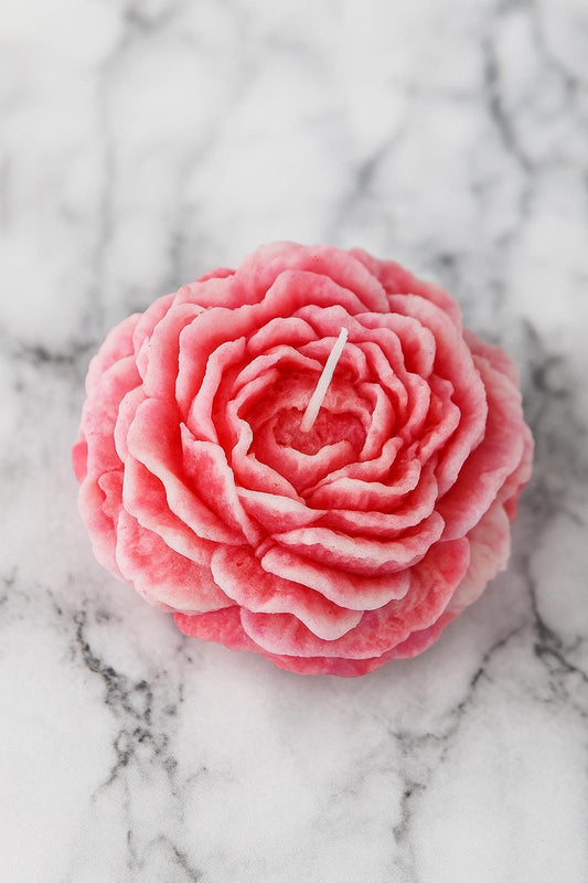 Handmade Peony Candle – Romantic Flower Soy Candle – Decorative Candle Gift – Realistic Blossom Candle – 100% Natural Soy Wax (1.3 oz)
