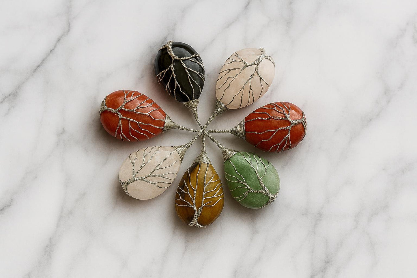 Handmade Tree of Life Crystal Pendant - Wire Wrapped Gemstone Necklace - Healing Crystal Jewelry - Gift for Her