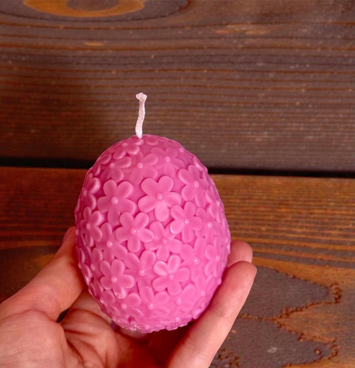 Egg Candle: Handmade Soy Wax Floral Decor, 100% Eco Soy Wax (5.7 oz) 200 g