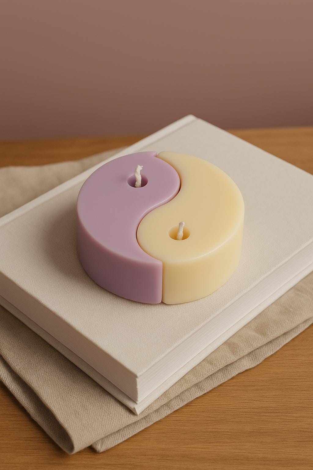 Yin Yang Candle Set • Aesthetic Sculptural Candle • Meditation & Zen Decor • Minimalist Home Accent • 2-piece Candle Set
