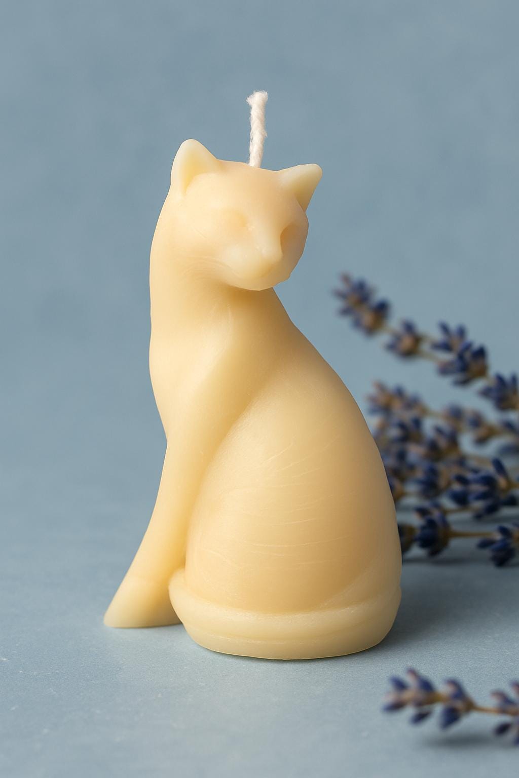 Handmade Cat Candle – Minimalist Soy Wax Kitty Decor, Cute Gift for Cat Lovers