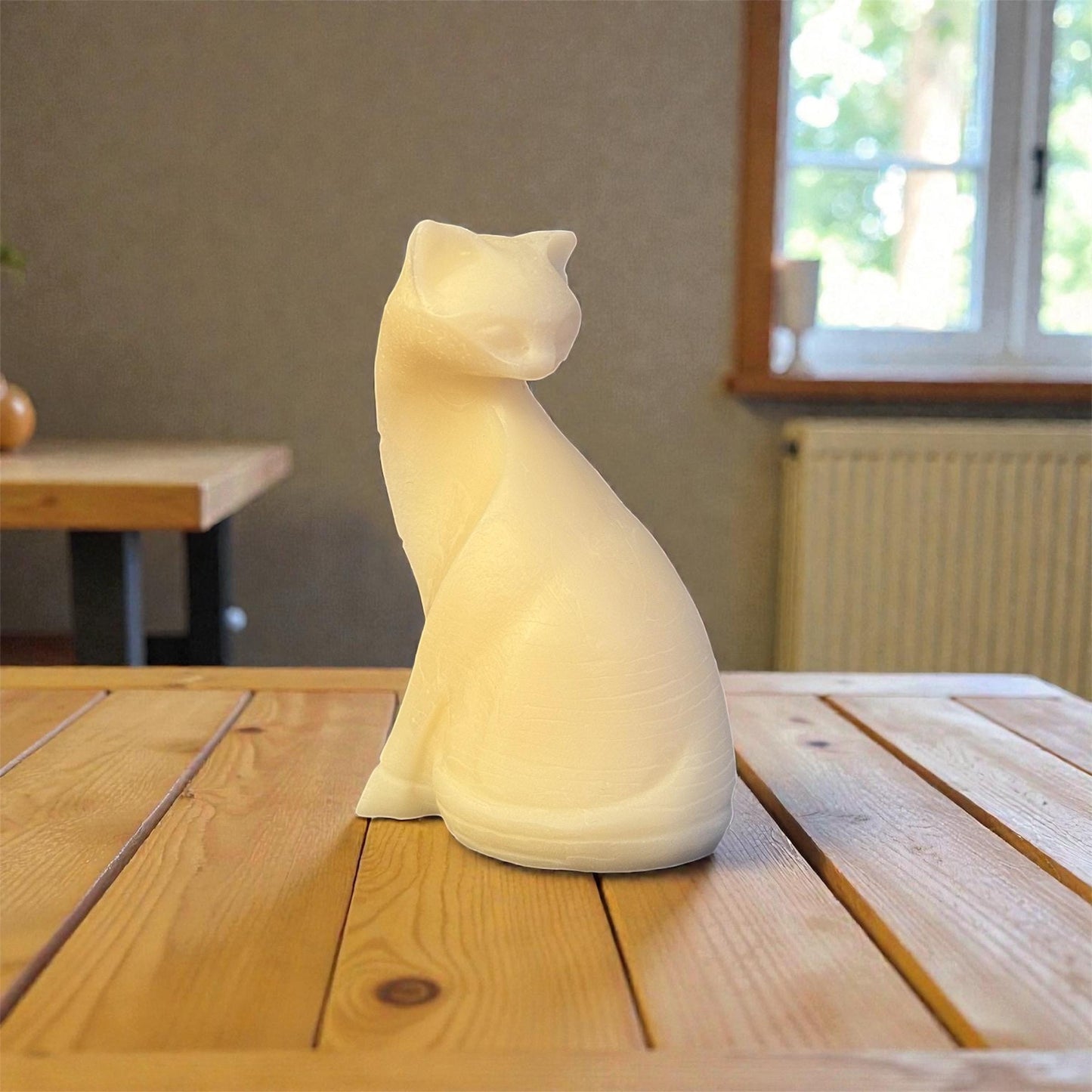 Handmade Cat Candle – Minimalist Soy Wax Kitty Decor, Cute Gift for Cat Lovers