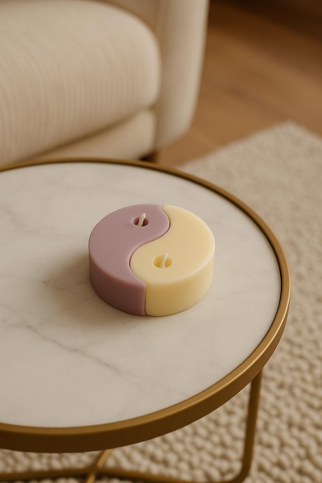 Yin Yang Candle Set • Aesthetic Sculptural Candle • Meditation & Zen Decor • Minimalist Home Accent • 2-piece Candle Set
