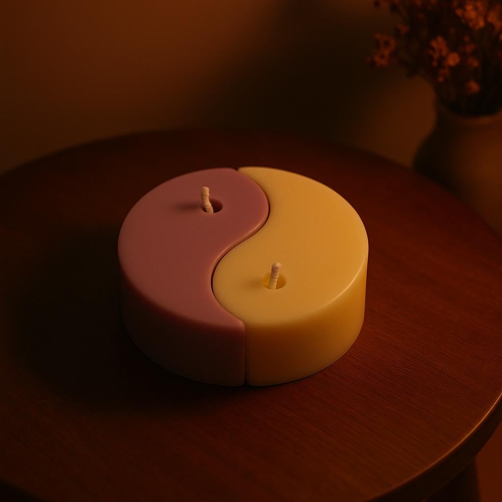 Yin Yang Candle Set • Aesthetic Sculptural Candle • Meditation & Zen Decor • Minimalist Home Accent • 2-piece Candle Set