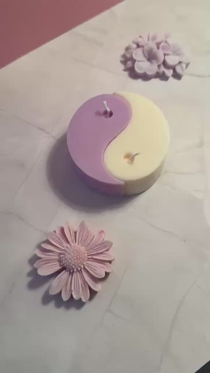 Yin Yang Candle Set • Aesthetic Sculptural Candle • Meditation & Zen Decor • Minimalist Home Accent • 2-piece Candle Set